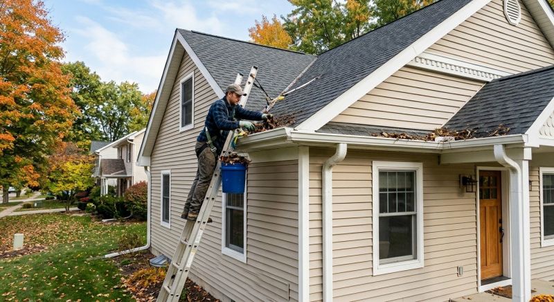 Rain Gutter Clearing in Fredericksburg, VA